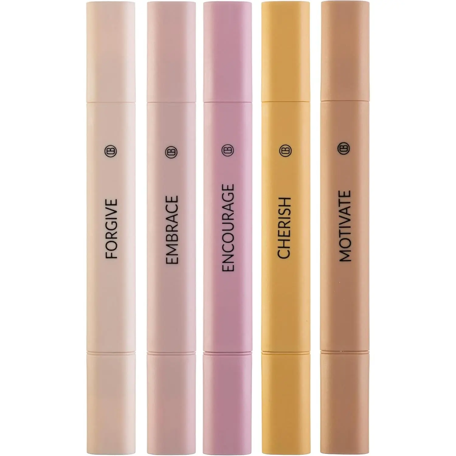 Pastel Highlighter Pens, 5-Pack Cute Set with Fine-Chisel Tips, Smooth Ink, No Bleed Rose Colors for Journaling, School Office Stationery Supplies, Pastels