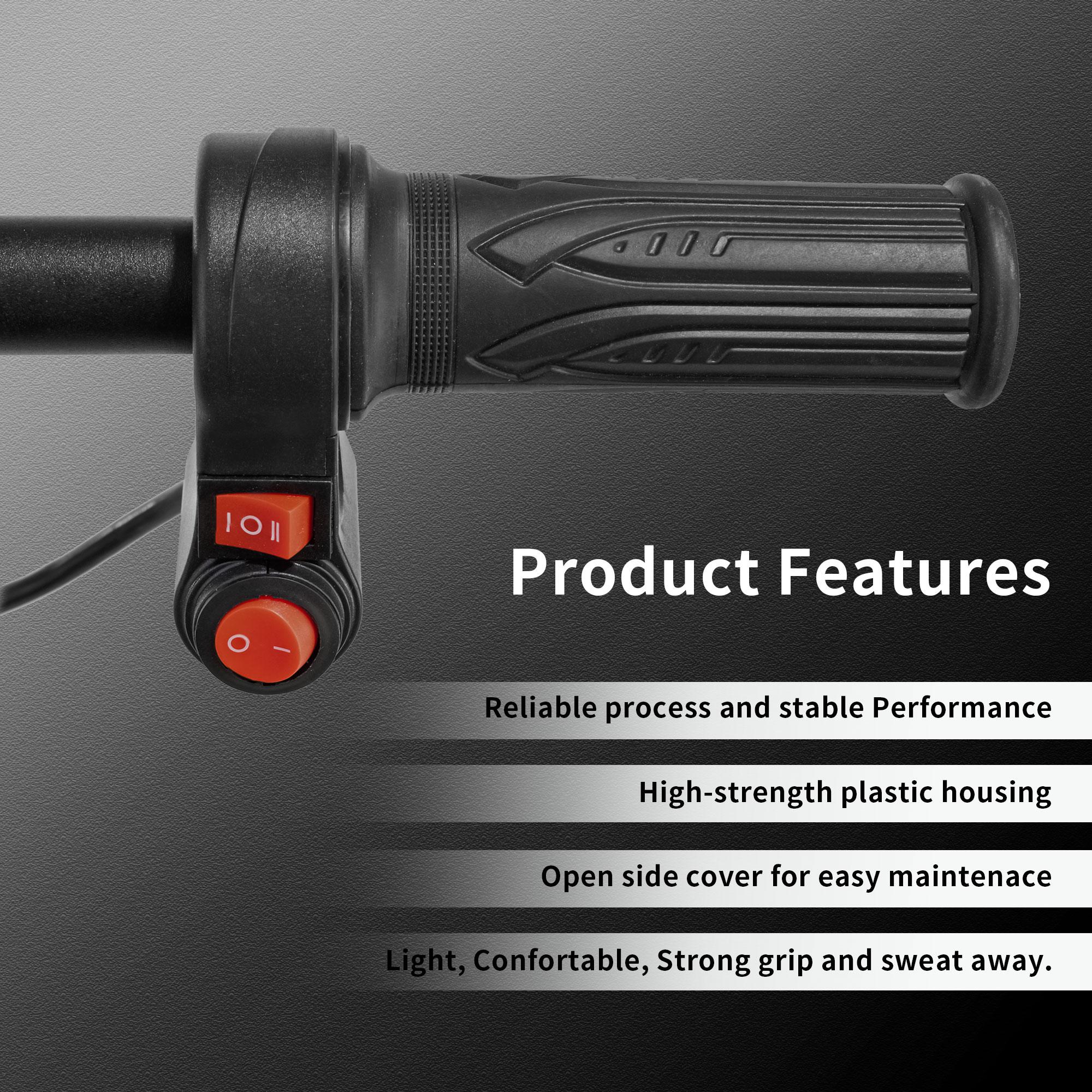 Universal Electric Throttle 12-72V Three Speed Throttle with Reverse Electric Twist Throttle with Forward and Reverse Accelerator for Electric Motorcycle Throttle