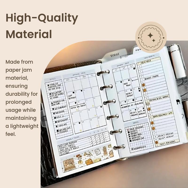 Latest Version 2026 Full-Year Planning Toolkit, 104 Pages Life Area Simple Planner, Personal Schedule Memo Gift, Large Capacity Gift Box with Paperclips, Stickers, Calendar, 104 Pages Planner