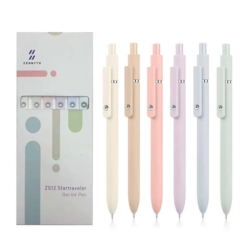 Rainbow Style Compression Quick Drying Pen Set, Ideal for Students & Nurses, Perfect Gift for Holidays, Gradient Color Design