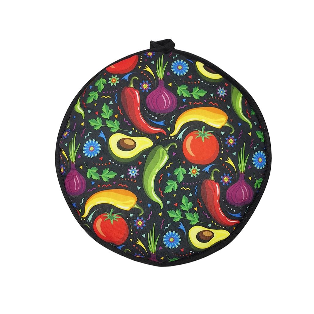 1pcs Mexican Thickened Corn Tortilla Insulated Bag, Pure Cotton Round Bread Carrier, Home Use Takeout Bag, Cross-Border Food Storage