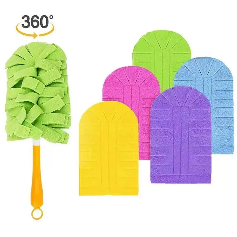 Fast Dust Pickup Refills | 360° Microfiber Duster Heads for Home, Blinds, Fans, Furniture & Everyday Cleaning