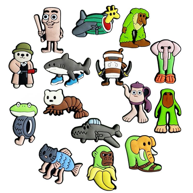 Italian Brainrot Meme Shoe Charms for Crocs Tralalero Tralala Funny Shoe Charms Fun CLogs Decorations for Fans