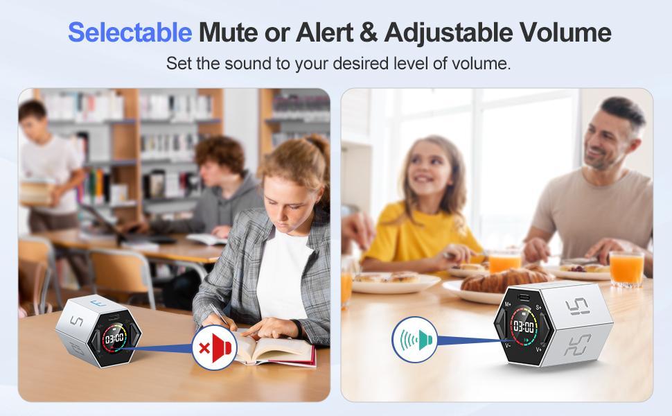 TICKTIME Pomodoro Timer Cube - Magnetic Digital Productivity Timer with Pause & Resume | Gravity Countdown Clock for Study, Work, Office & ADHD TICKTIME Pomodoro Timer Cube - Magnetic Digital Productivity Timer with Pause & Resume | Gravity Countdown Clock for Study, Work, Office & ADHD