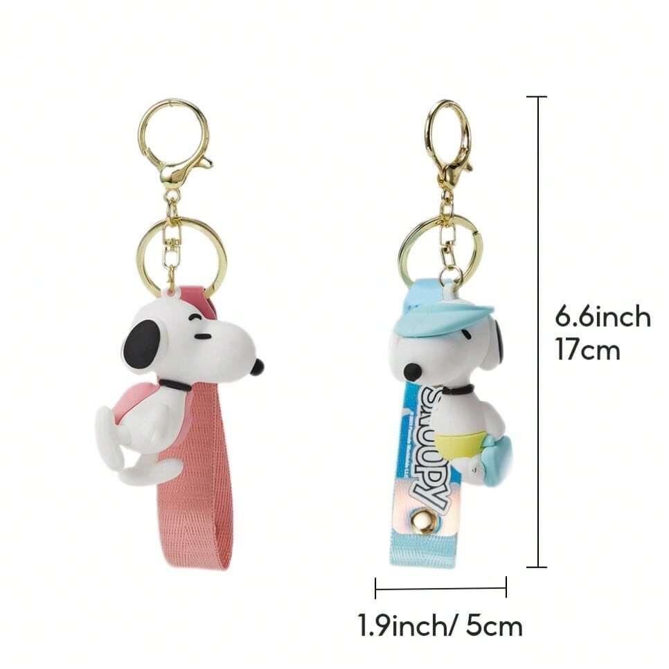 MINISO Snoopy Summer Travel Series Creative Three-Dimensional Pendant Key Chains Bag Charms Key Charms Purse Charms Car Charms