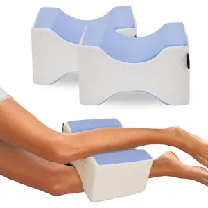 Side Sleeper Pillow, Knee Pillow for Side Sleepers, Sciatica Pain Relief Pillow, Leg Pillow for Back, Hip, Sciatica Pain Relief (Blue)-2PCS