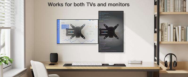 Pipishell Full Motion TV Monitor Wall Mount Bracket Articulating Arms Swivel Tilt Extension Rotation for Most 13-42 Inch LED LCD Flat Curved Screen TVs & Monitors, Max VESA 200x200mm up to 44lbs