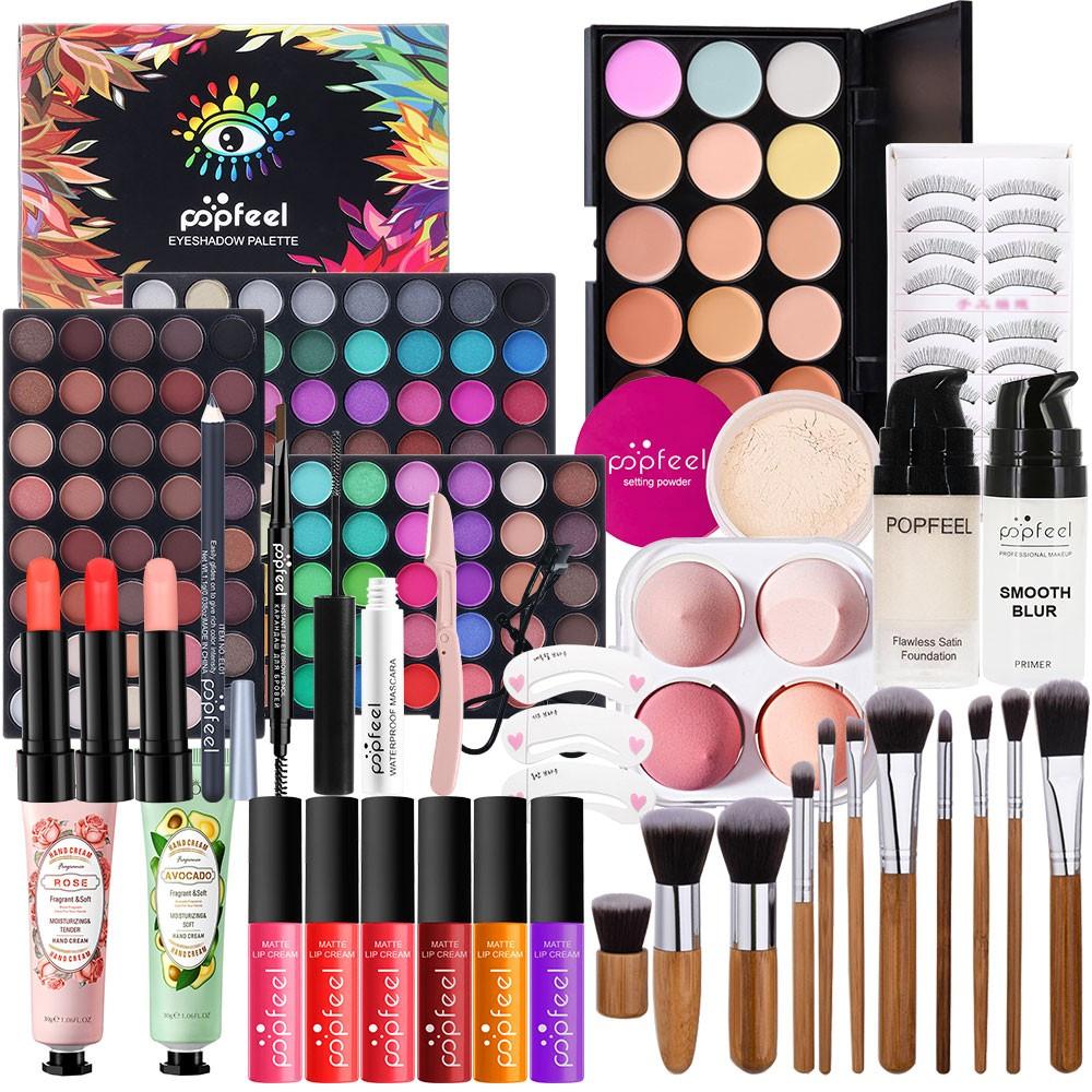 Popfeel Ultimate Makeup Set, 15-Piece All-In-One Makeup Kit, Live Beauty Series, Essential for Beginners & Professionals, Perfect Gift