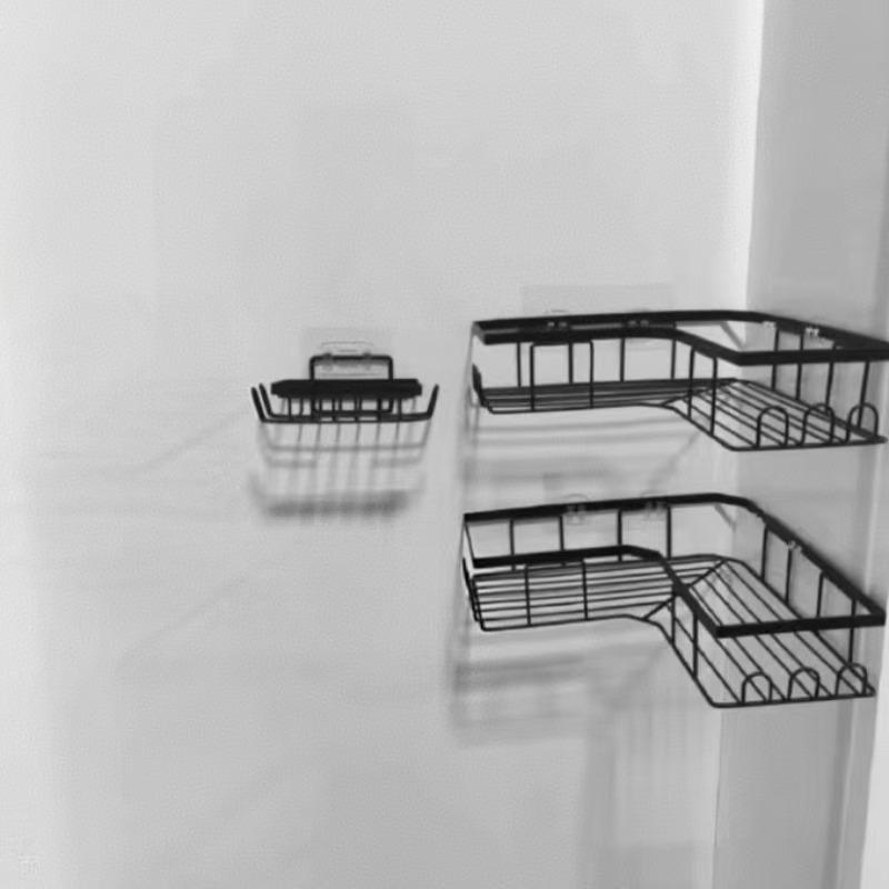 New Bathroom Wall-Mounted Storage Rack, Corner Shelf for Bathroom, Simple Multi-Layer Design, Suitable for Bathrooms and Shower Areas