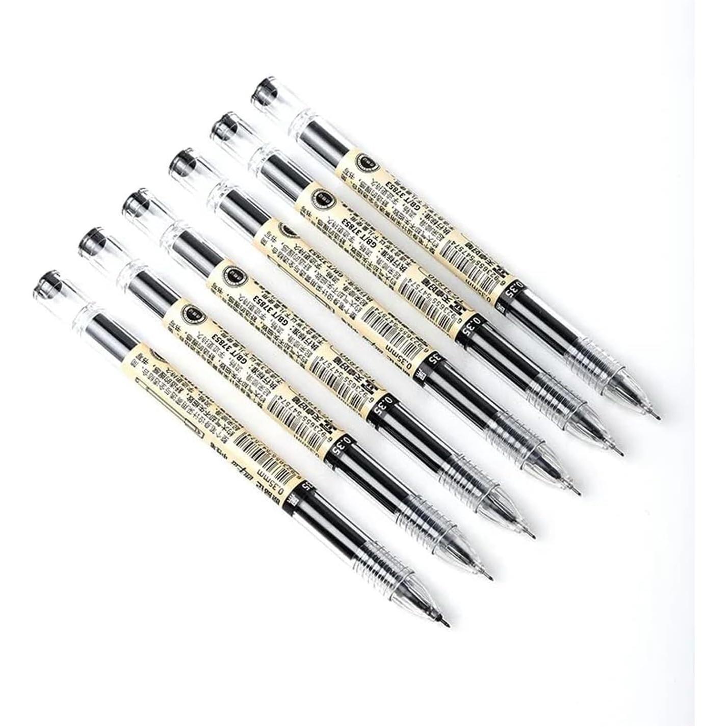 Gel Ink Pen Extra Fine Point Pens Ballpoint Pen 0.35mm Black for Office School Stationery 12 count Gel Ink Pen Extra Fine Point Pens Ballpoint Pen 0.35mm Black for Office School Stationery 12 count
