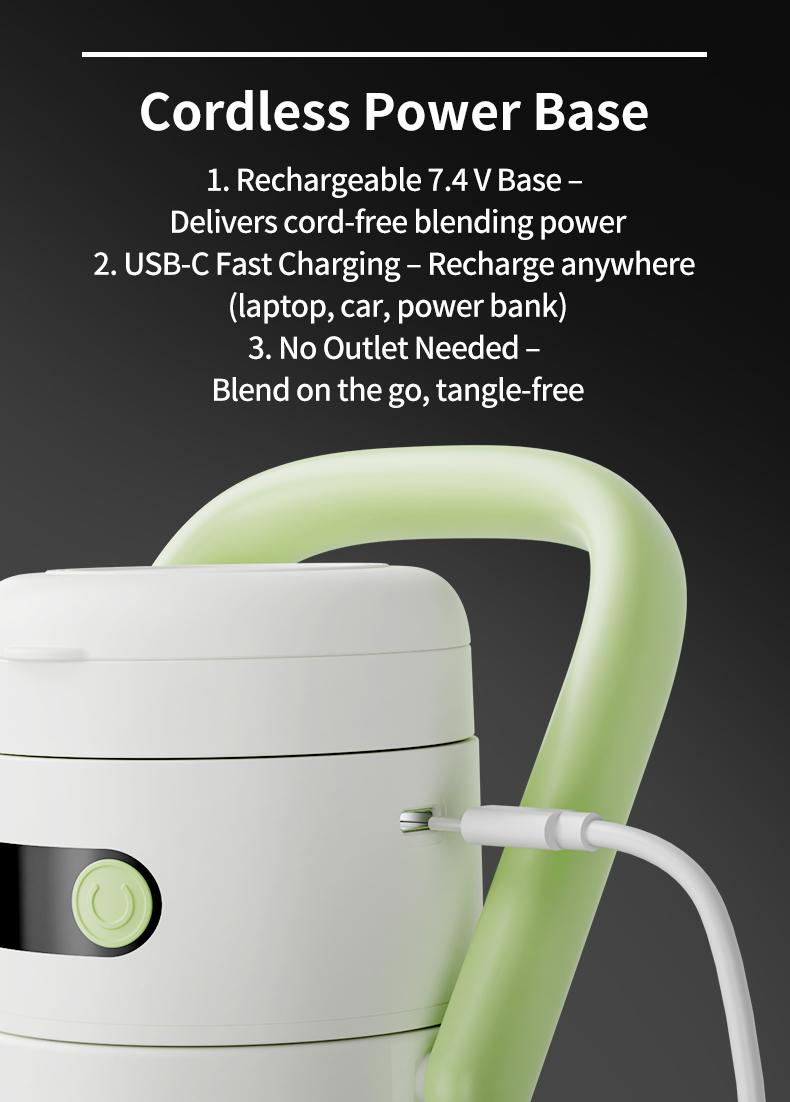 Ideal for Holidays, Birthdays & Thoughtful Gifting: ZHENMI BPA-Free Cordless Blender, 33oz Portable Ice Crushing Blender for Shakes & Smoothies, USB Rechargeable