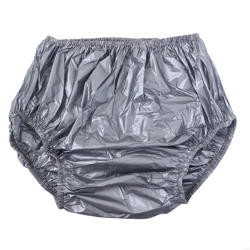 Water Resistant Adult Incontinence Plastic Pants Reusable Diaper Cover Underwear Underpants for Secure Leak Protective F3MD