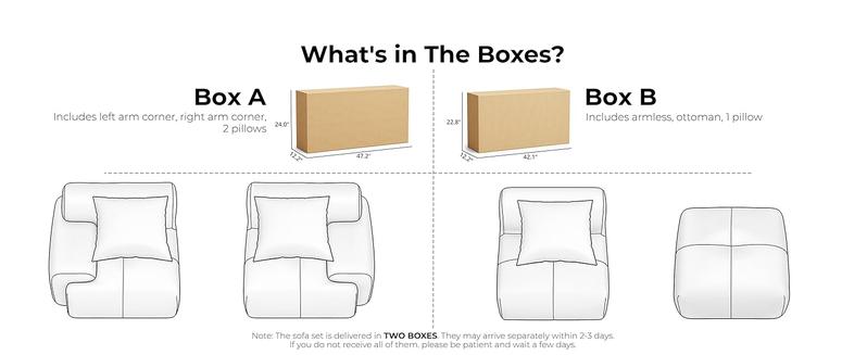 【2 Packages Shipping】LIKIMIO 118" Modern L-Shaped Modular Sectional Sofa for Living Room, Corduroy Upholstery Dark Grey, Oversized 3-Seater Couch with Deep Seat and Movable Ottoman – No Assembly 【2 Packages Shipping】LIKIMIO 118" Modern L-Shaped Modular Sectional Sofa for Living Room, Corduroy Upholstery Dark Grey, Oversized 3-Seater Couch with Deep Seat and Movable Ottoman – No Assembly