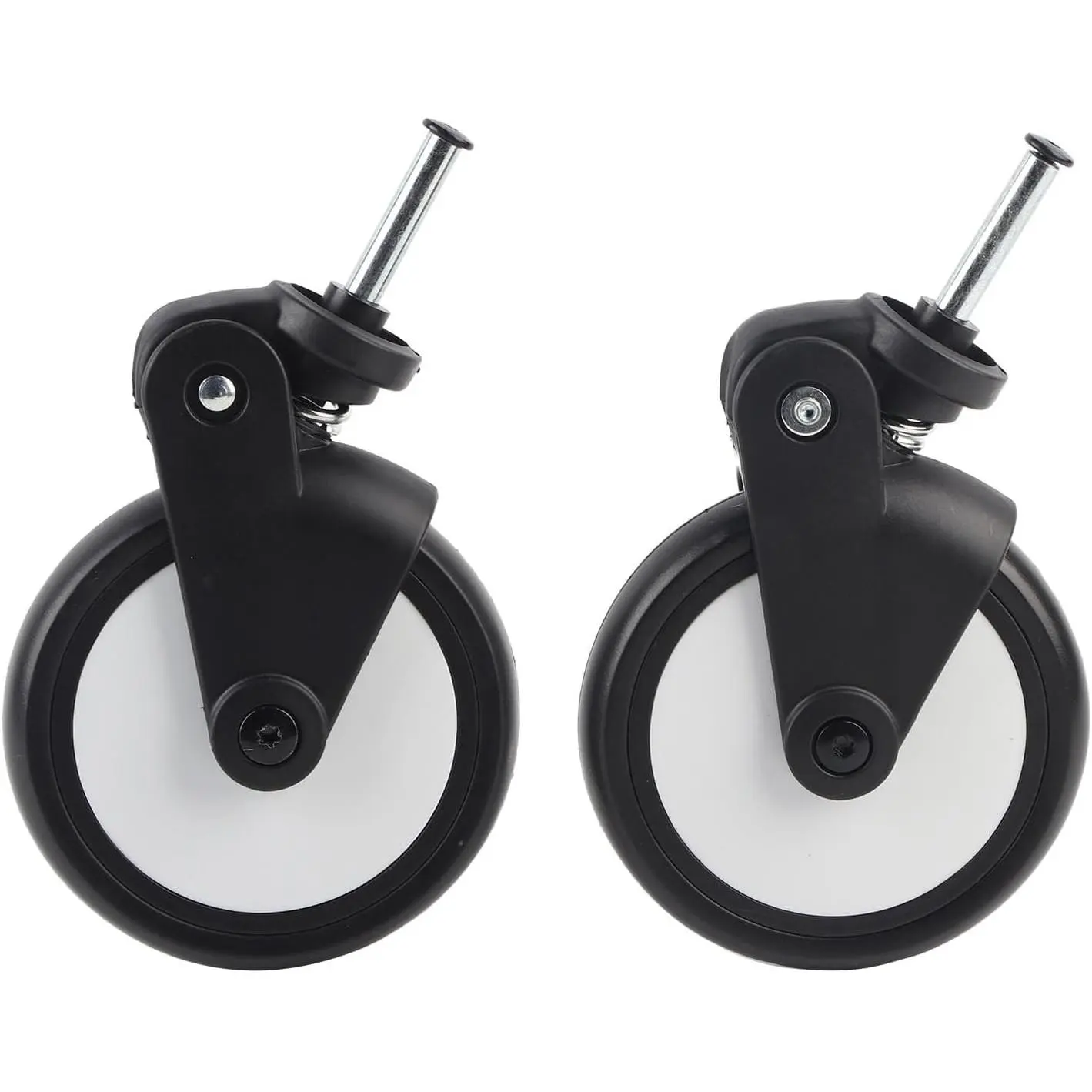 Baby Stroller Rubber Wheels, 360 Degree Rotation, Suitable for Most Stroller Brands, Front Wheel Back Wheel Optional, A Pair of Yoya Compatible Front Stroller Wheels
