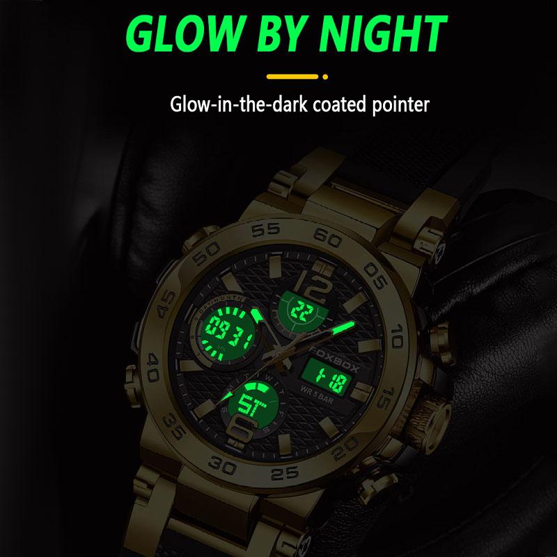 FoxBox Large Disc Silicone Strap Electronic Time Scale Design Luminous Pointer Round Fashion Luxury Waterproof Wear Quartz watch gift Springtok reloj FoxBox Large Disc Silicone Strap Electronic Time Scale Design Luminous Pointer Round Fashion Luxury Waterproof Wear Quartz watch gift Springtok reloj