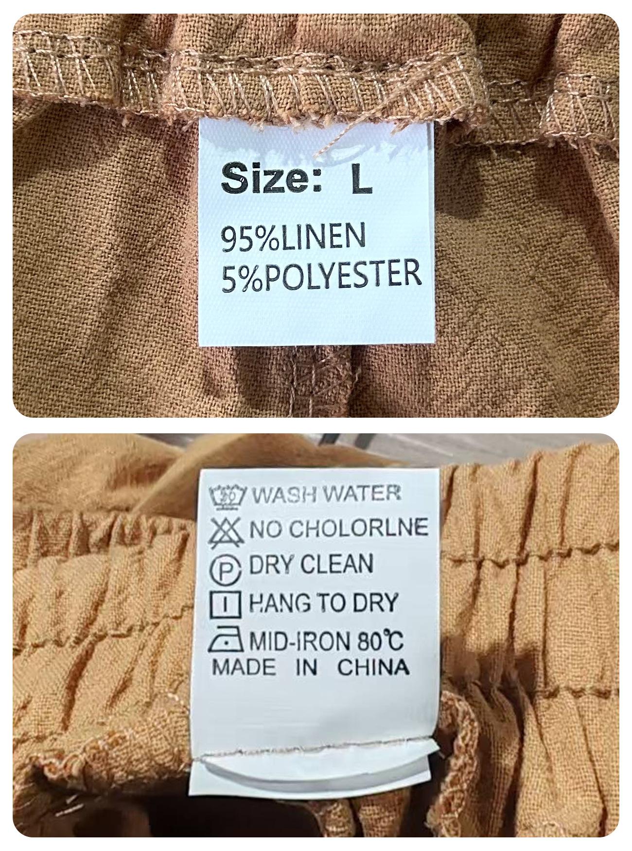 Western-Style Men's Cotton-Linen Casual Trousers - Straight-Leg, Plus-Size, Loose-Fit, Breathable Summer Linen Beach Pants