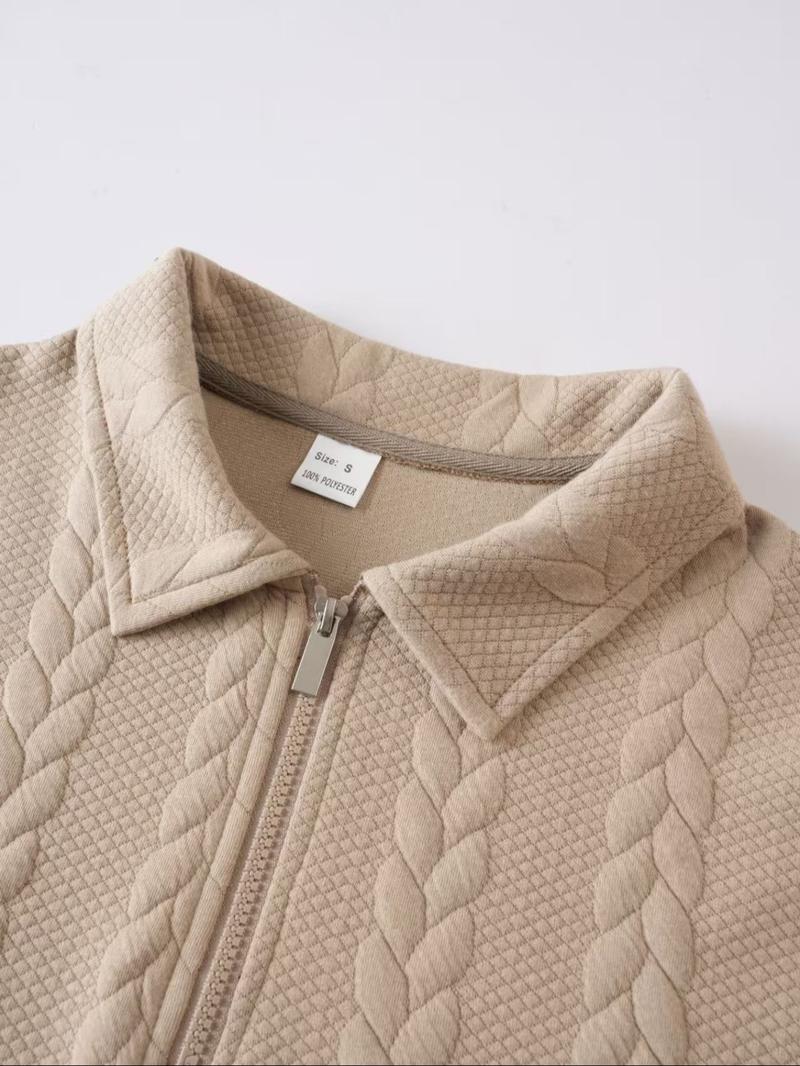 Men's Autumn Winter Cable Knit Quarter-Zip Sweater - Retro Polo Style with Textured Design, Half-Zip Collar for Casual & Smart-Casual Looks, Soft Fabric Ideal for Layering, Trending Men's Fashion Essential, Knitwear Men's Autumn Winter Cable Knit Quarter-Zip Sweater - Retro Polo Style with Textured Design, Half-Zip Collar for Casual & Smart-Casual Looks, Soft Fabric Ideal for Layering, Trending Men's Fashion Essential, Knitwear