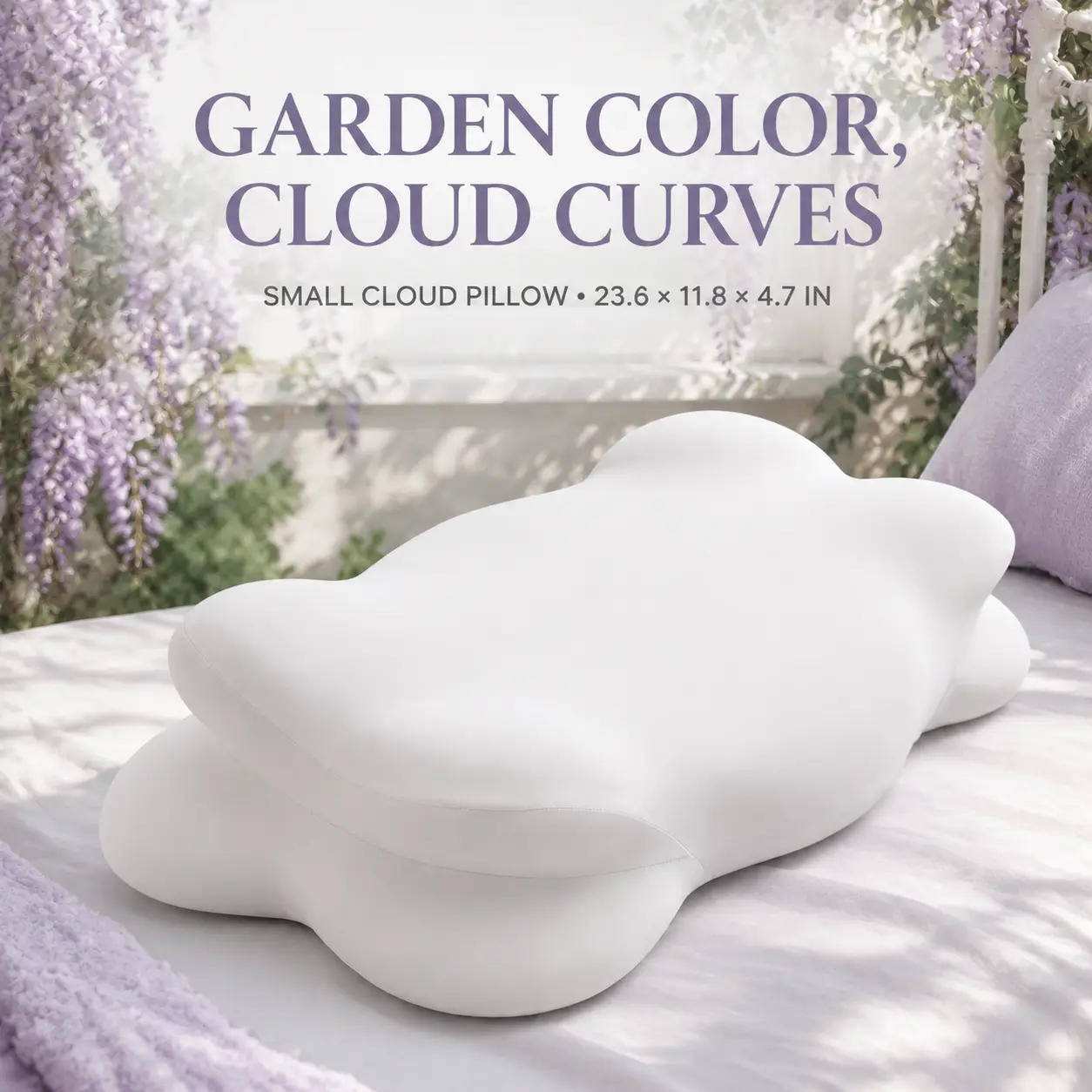 Cool-Touch Ergonomic Cloud Pillow - Responsive Memory Foam, Neck Support, Everyday Comfort for Adult Side/Back Sleepers, Home/Guest Room Use, Practical Gift Idea
