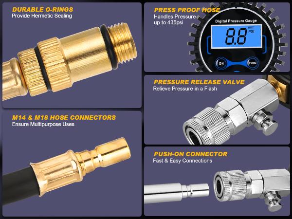 Nilight Compression Tester Kit, Digital Compression Gauge 0-250PSI Automotive Tool for Petrol Gasoline Engine Cylinder Compression Test with Adapter & Hose Car Scanner Fixed Truck  dealsforyoudays
