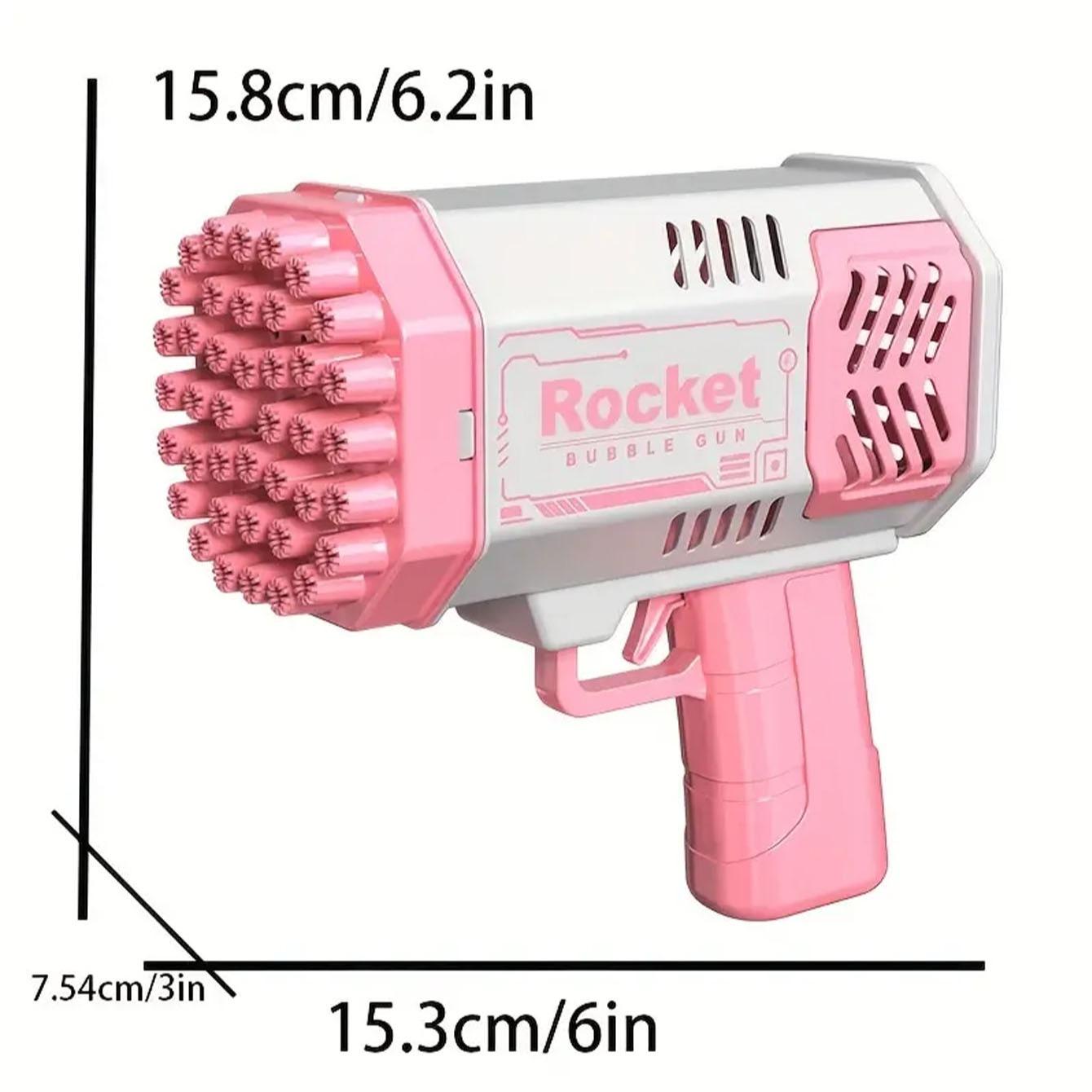 40-Hole Magical Powder Space Bubble Gun, Automatic Bubble Blower, Gatling-Style Bubble Shooter with Colorful LED Lights, Outdoor Family Toy for Kids 3+, Perfect Christmas or Birthday Gift