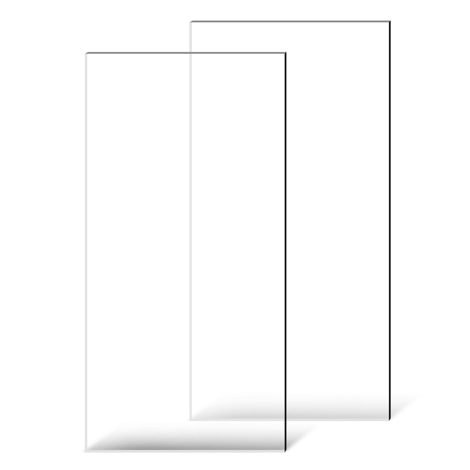 【Summerfinds】VEVOR Plexiglass Acrylic Sheets, 2-Pack Plastic Sheet, 24 x 48 Inch 1/8 Inch Thick Clear Plastic Cast Transparent Glass for Crafting Projects, Replacement Picture Frame Glass, DIY Display, Easy to Cu
