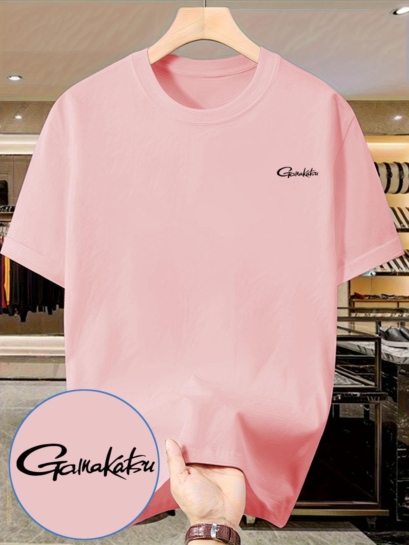 Gamma Kaz Handwritten Font T-Shirt, Essential Closet Piece, Men's Casual Streetwear, Short Sleeve, Slim Fit, No Button, with Collar