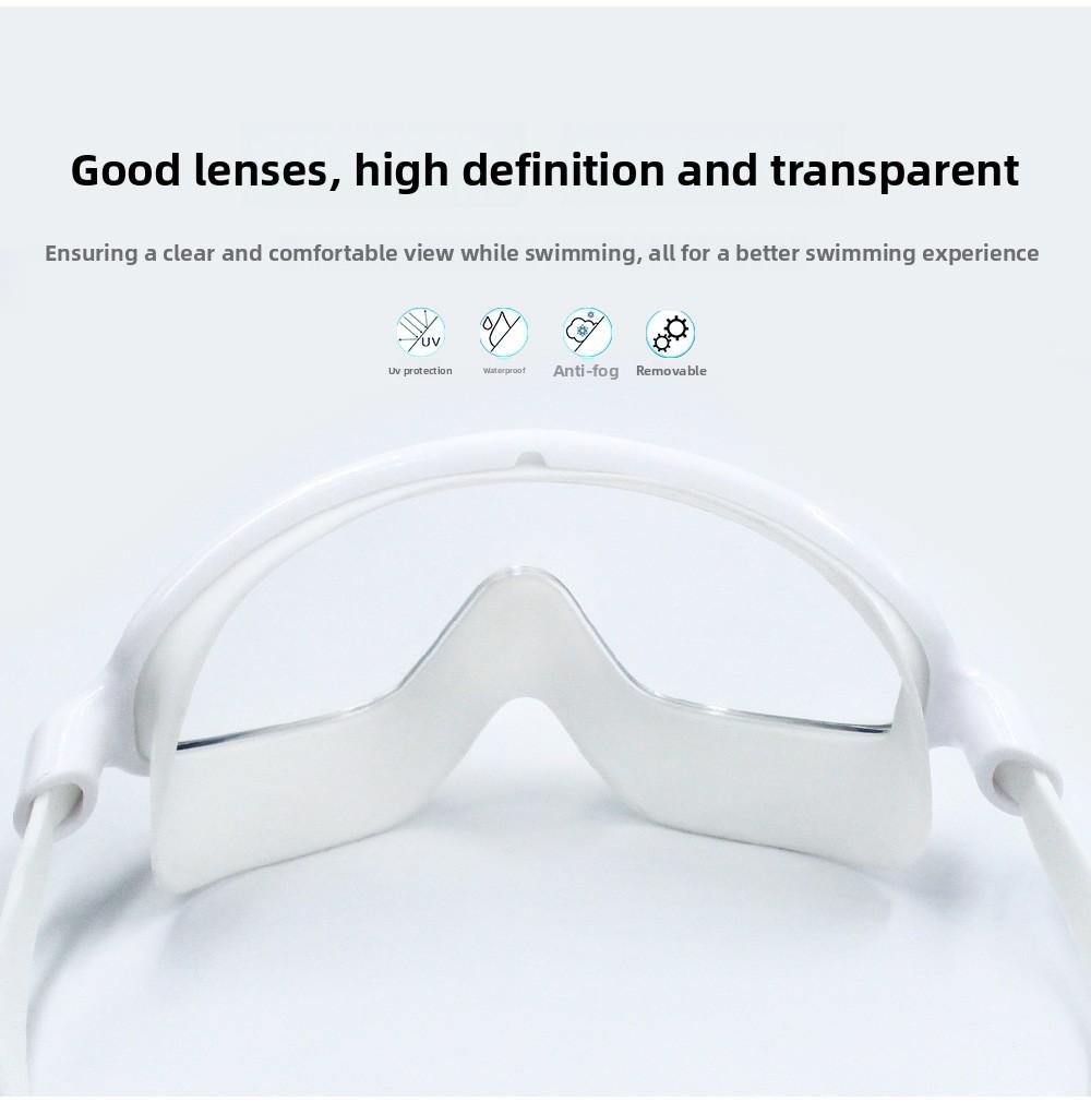 New large frame swimming goggles, waterproof and anti-fog swimming goggles, colorful high definition comfortable and cool equipment