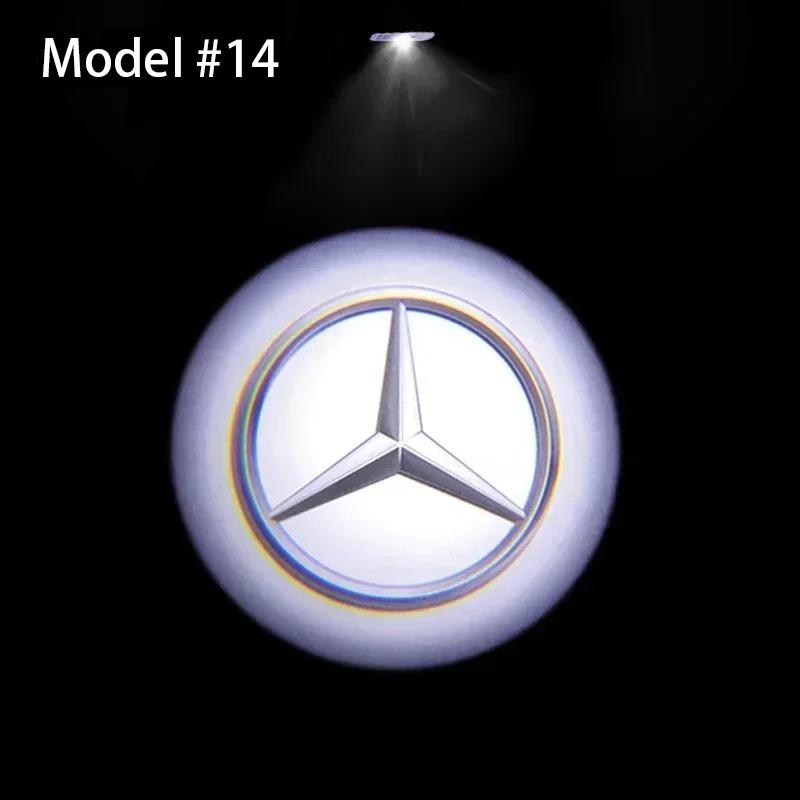 2PCS Car Mercedes-Benz Door Welcome Light Logo Badge LED HD Projector Light Welcome Light Decoration Car Accessories for Mercedes-Benz CLA W117 C117 CLS W218 C218 C-Class Coupe C205 S205 E-Class Coupe C207 A207 M-Class [W166] E-Class E2001 E300L E450L