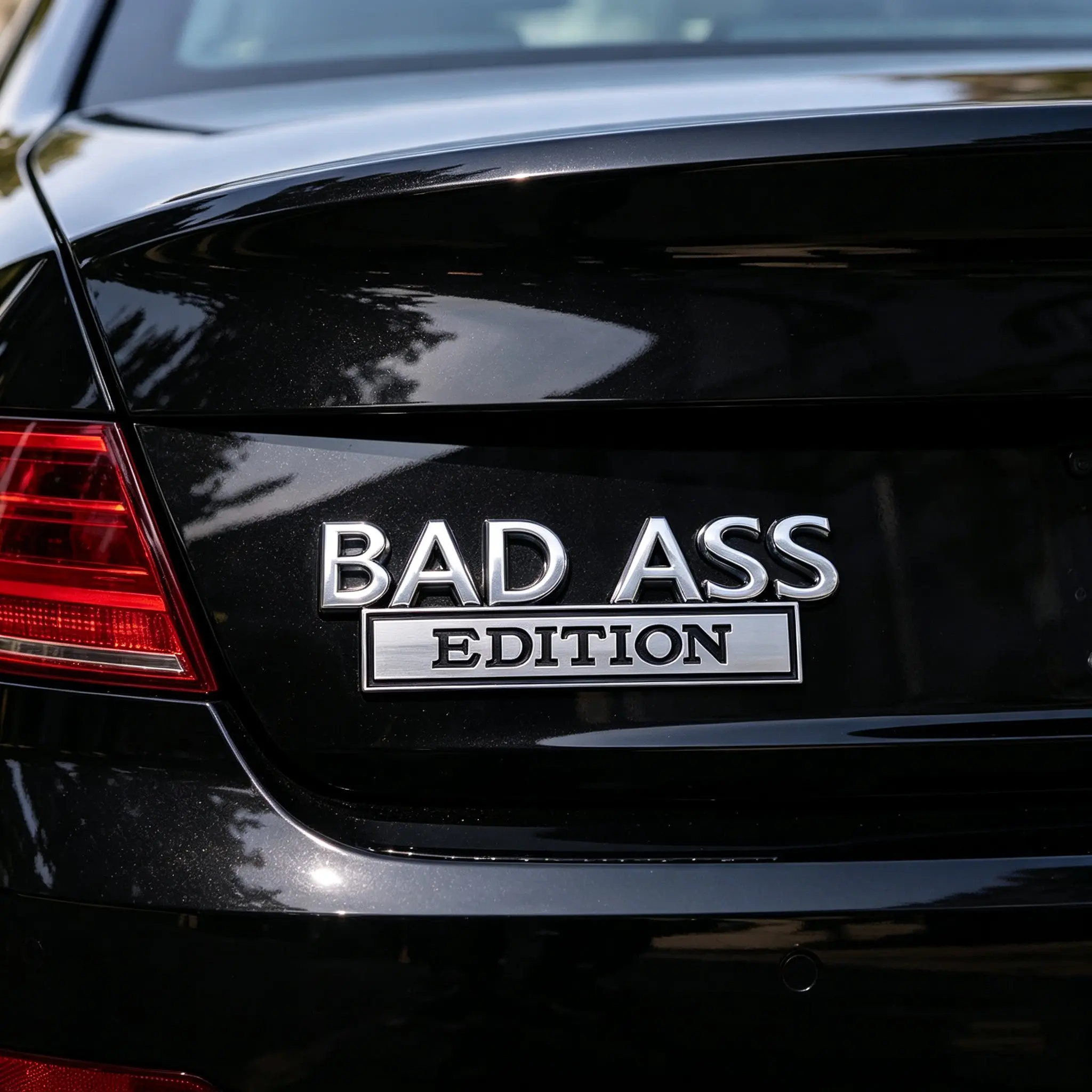 Bad Ass Edition Car Badge, 3D Sticker for Trunk and Hood, Customizable Decal for Cars, Motorcycles, Suvs, Enhance Vehicle Aesthetics