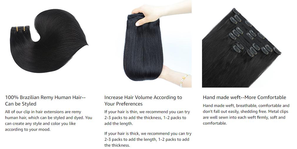 [Super Deal] CheetahBeauty Straight Clip in Hair Extensions Real Human Hair Seamless PU Clip ins Hair for Black Women Clip in 100% Brazilian Remy Hair Extensions 8pcs Per Set with 18 Clips 120g/pack TikTokShopBlackFriday