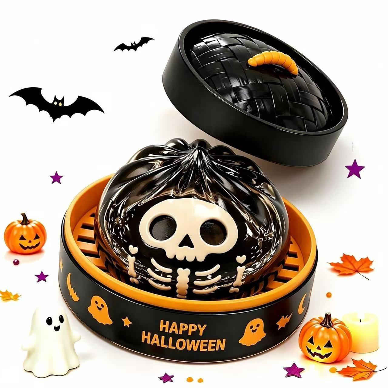 Halloween Ghost Squishy Mallow Stress Relief Toy, Grasp and Squeeze Pressure Release Gift Set, Perfect for Halloween Fun and Relaxation, Fidget Item