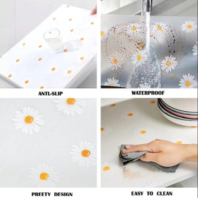 Advanced Non-Stick Cabinet and Drawer Lining, Waterproof Shelf Paper, Modern Pattern, Durable Eva, Kitchen Use, High-Quality Shelving Liner