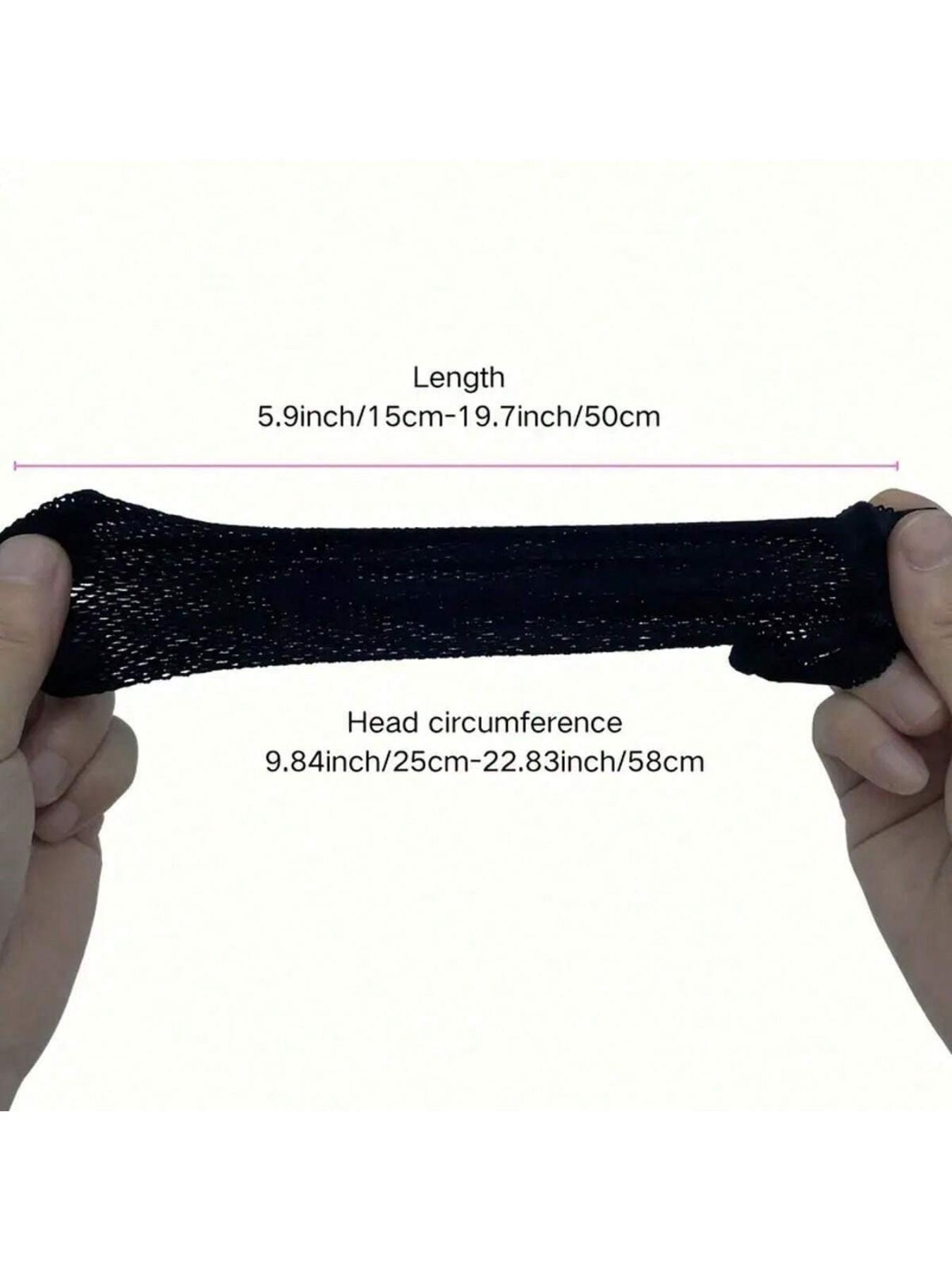 Black Wig Cap, Breathable Mesh Wig Net, Unisex Mesh Wig Cap, Wig Hair Net, Black Non-Slip Breathable Stretch Nylon Wig Cap Set, Long Wig Cap, Stretchable High Elastic Durable Hair Net, Wig Care Set, Wig Accessories