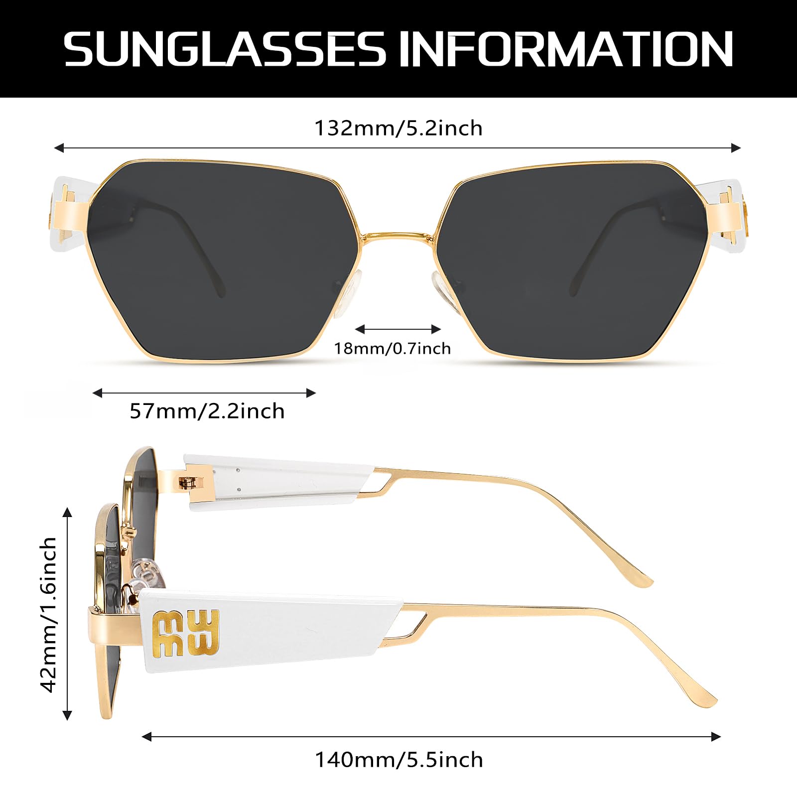Retro Hexagon Sunglasses for Women Men, 2025 Trendy Fashion 