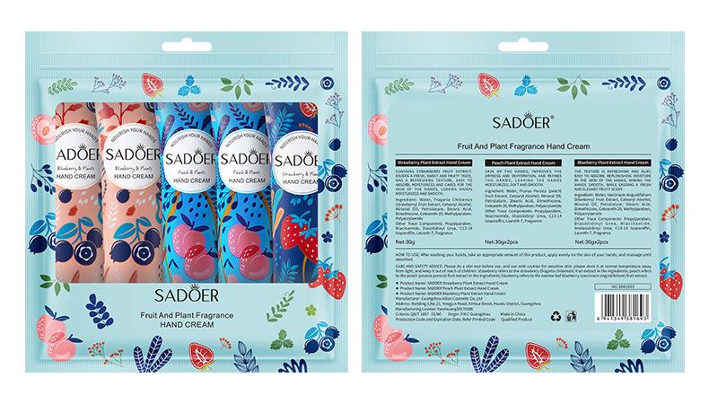 SADOER Anti-Crack Mini Hand Cream Hand Skin Care for Dry Cracked Hands Set, 5 Pieces Included