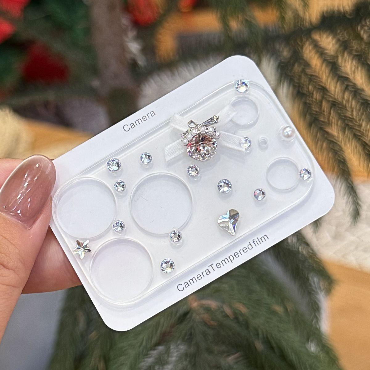 1pcs Shiny Diamond Transparent Tempered Glass Screen Protector Film for Apple iPhone 17 Pro/17 Pro Max, Durable Protective Cover Accessories