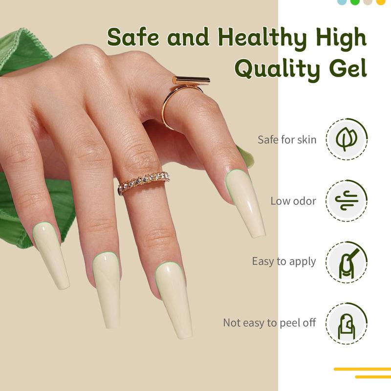 JODSONE 4 Bottle 10ML Nail Primer Base Coat Top Coat Glossy Quick Drying Durable DIY Nail Art Design Long Lasting Gift For Girls, transparent