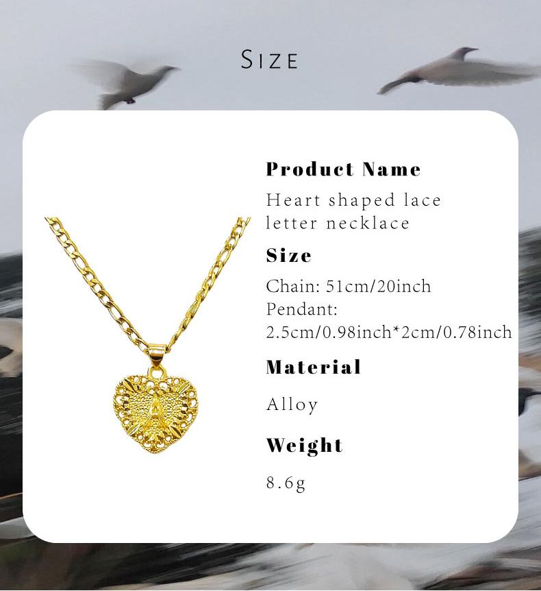 GGIRL 18K Gold Plated Heart initial letter necklace Fashion and simplicity Men and women Jewelry Fashion Jewelry Gift for Holiday Haul Christmas Birthdays Anniversaries