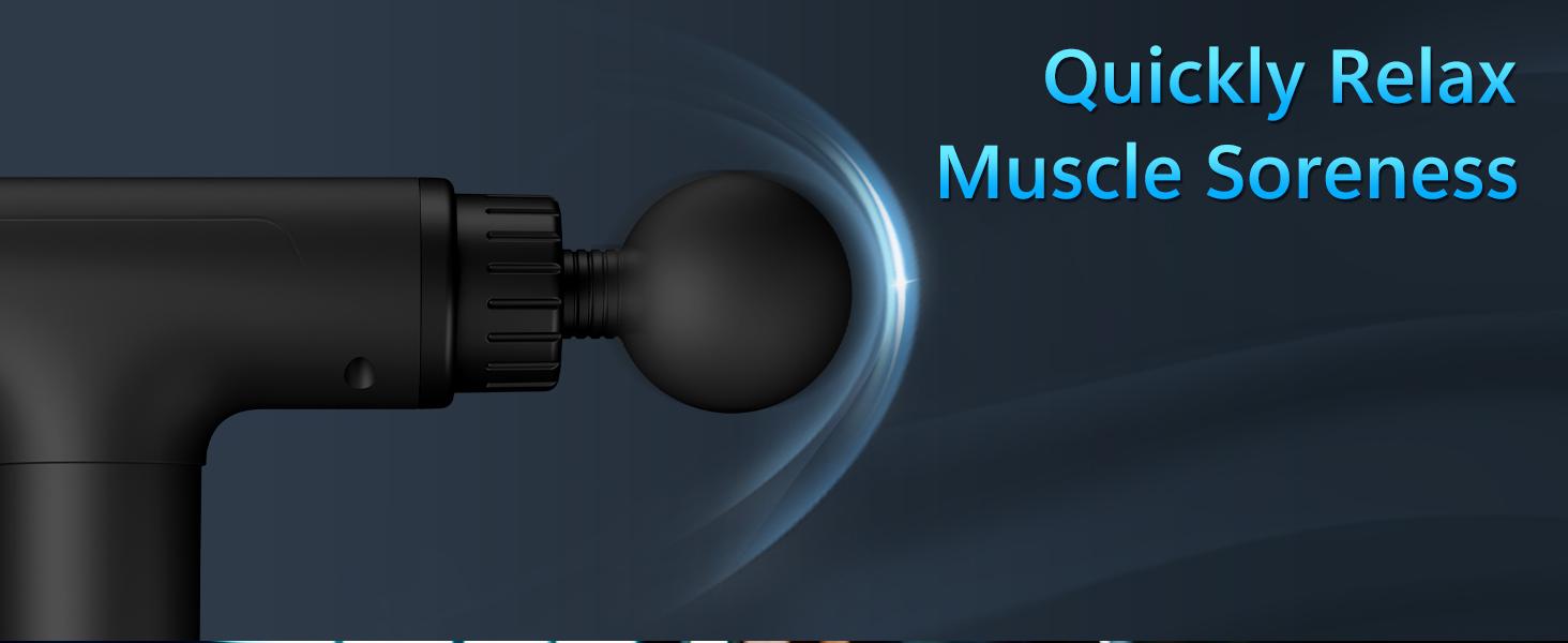 Muscle Massage Gun X6, Deep Tissue Back/Knee/Foot/Neck Massager with 6 Replacement Heads, 30 Speed, LED Display, Portable Massager Device, Perfect Gift Lightweight