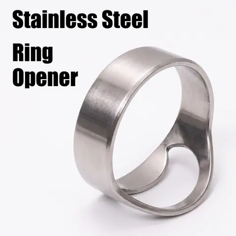 Stainless Steel Finger Ring Beer Opener, 1 Count/4 Counts Creative Beer Bottle Opener, Portable Size Kitchen Gadgets Kitchenware Utensils Bottle Opener for Home Kitchen