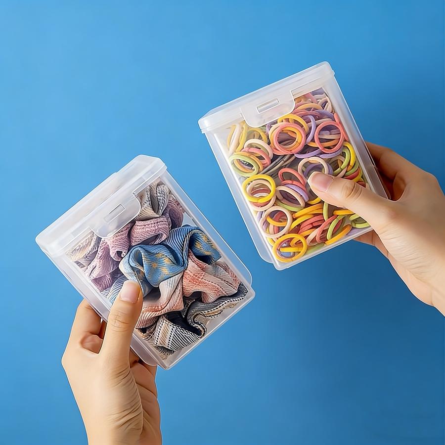 Transparent Stackable Storage Containers, Dustproof Design With Sealed Lids, Multi Use Organizer for Hair Accessories Jewelry & Crafts