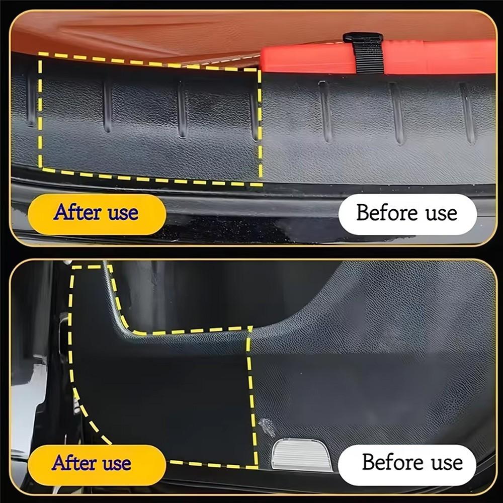 Car Plastic & Leather Restorer, Auto Plastic Rubber Exterior Repair, Restoration Wax for Shine, Seal & Brighten Vehicle Surfaces