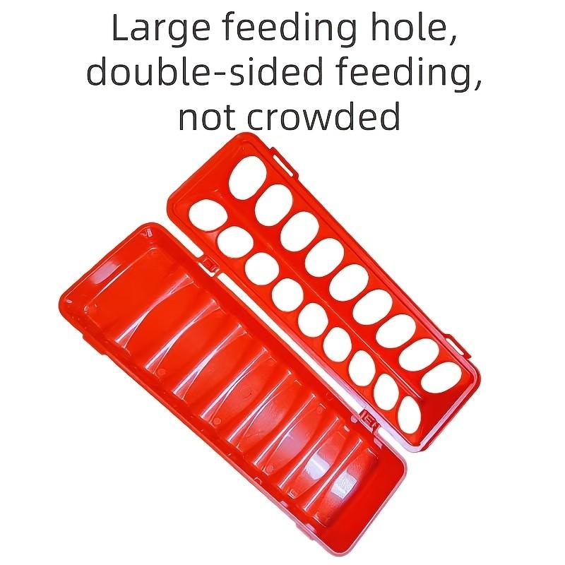 Chicken Feeder Multi-Pore Food Box, Poultry Feed Dispenser, Anti-Scrambling Chicken Slot, Farming Supplies, Chicks & Quail Feeders, Chicken Feeder For Birds