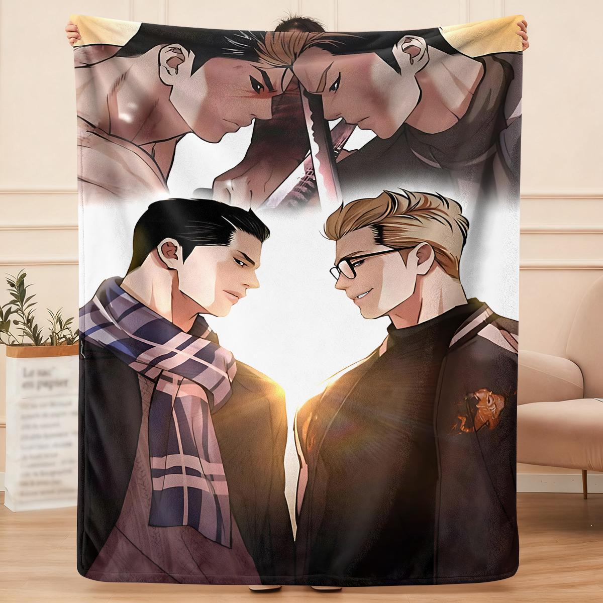 Lookism creativity  flannel blanket, exclusive gift for home, office, camping travel, personalized pattern design, modern style, soft texture