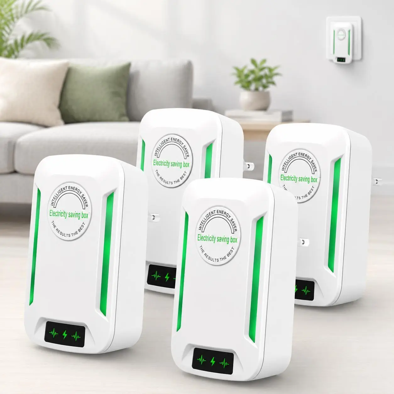 4PCS Smart Plug Device & Office US Plug with Built-In Indicator Light,  for Home/Office/Restaurants/Factory