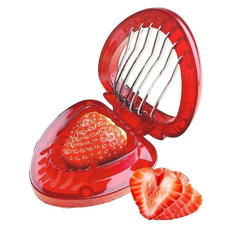 1pc stainless steel strawberry slicer cream cake decorating tool date slicer egg cutter kitchen creative kitchen gadget