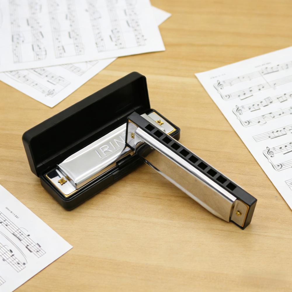 10 Hole 20 Tone Harmonica for Beginners, Easy to Play Musical Instrument for Blues, Folk and Pop Music Practice at Home or School, Professional Harmonica with Protective Gift Box