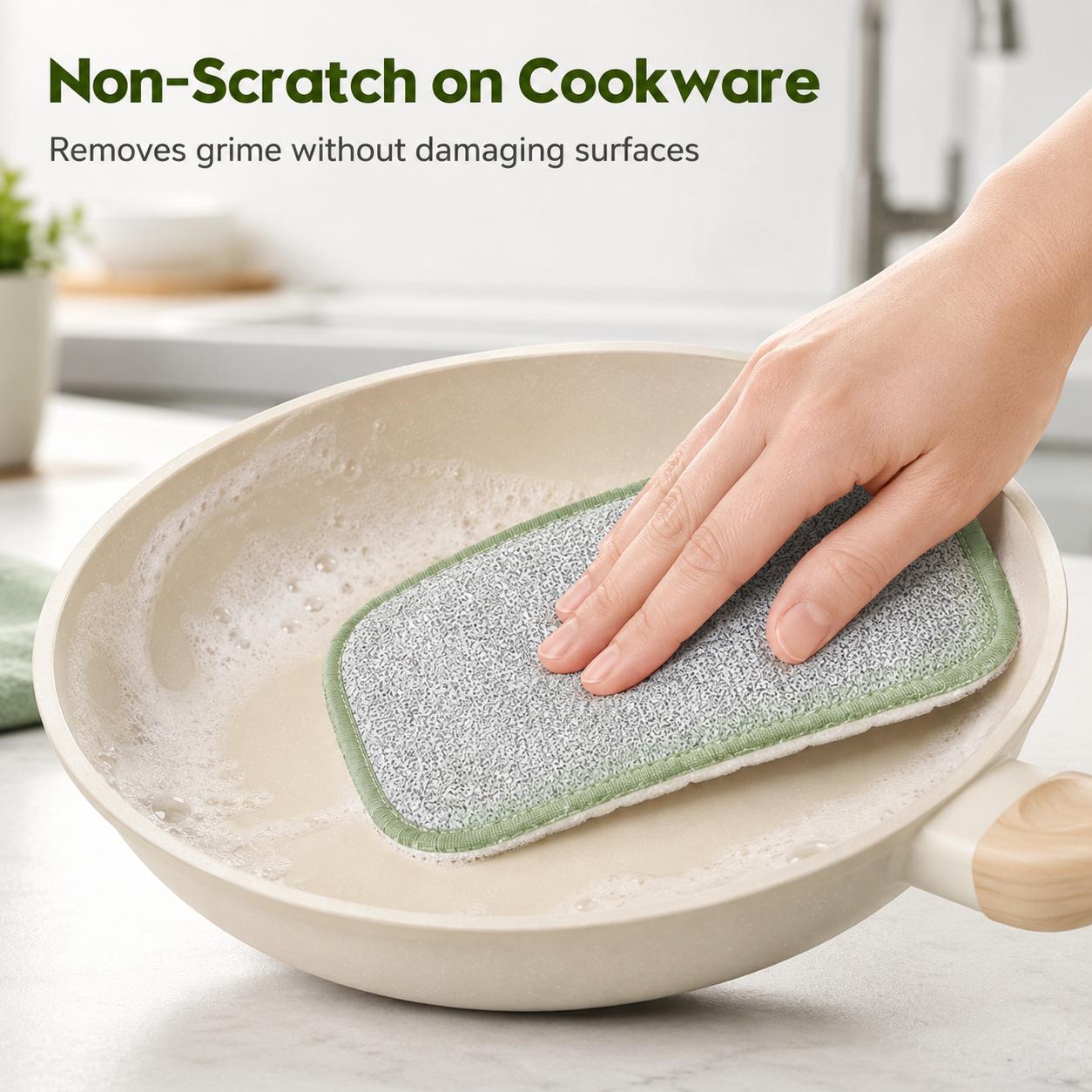 10-Pack Reusable Wire Dishcloths, Multipurpose Non-Scratch Scrubber Cleaning Cloths for Dishes, Pots, Pans, Kitchen Sinks, Stovetops, Glass & Camping, Wet/Dry Double-Sided, Assorted Colors