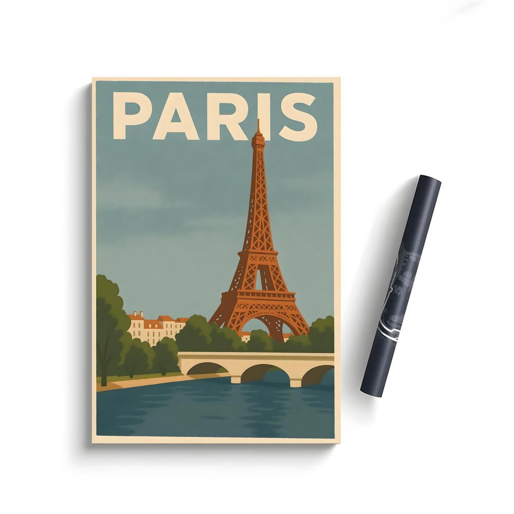 E-Eiffel Tower Poster Bedroom Home Decor Art Poster Perfect Gift for Family and Friends