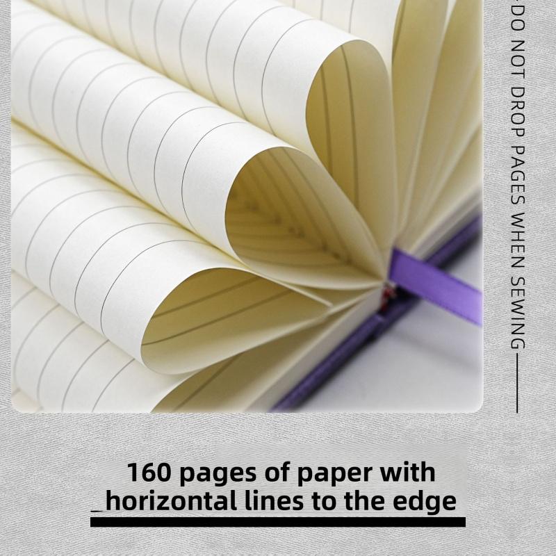 1 A5 notebook with horizontal lines, simple strap diary, high aesthetic value planner notebook
